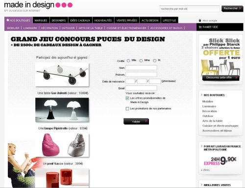 Icônes du design, concours organisé par Madeindesign