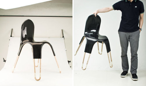 Chaise peau et os par le Studio Maezm