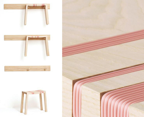 Tabouret inspiration Malabar par Ditte Hammerstrom