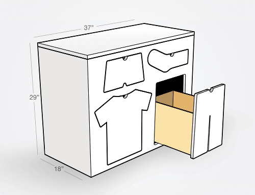 Training Dresser, la commode pour enfant par Peter Bristol