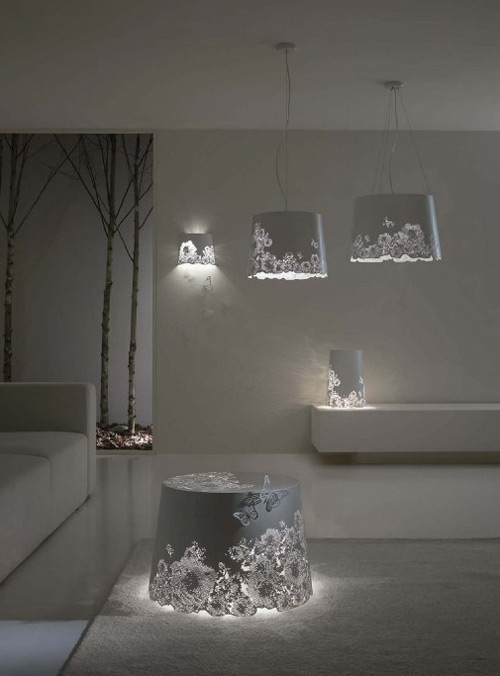 Luminaire en aluminium romantique par Karman