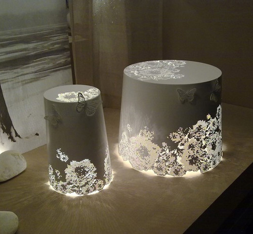 Luminaire en aluminium romantique par Karman