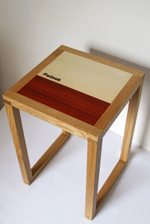 Tabouret Xylothèque par Mathias Astúa