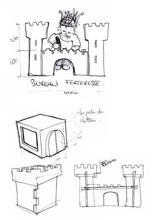 Bureau pour enfant Forteresse par le collectif At-Once