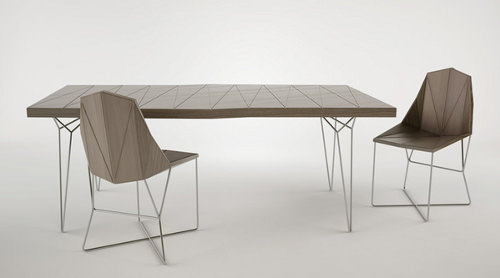 Collection TISA chaise et table par Branko Matic