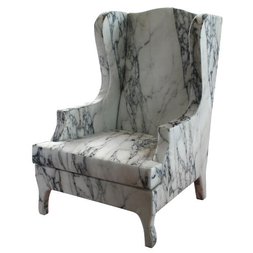 Fauteuil Louis XV de marbre par Maurizio Galante