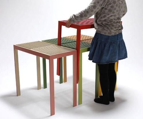 Projet étudiant Table Stack Slit par Hatsumi Hirano