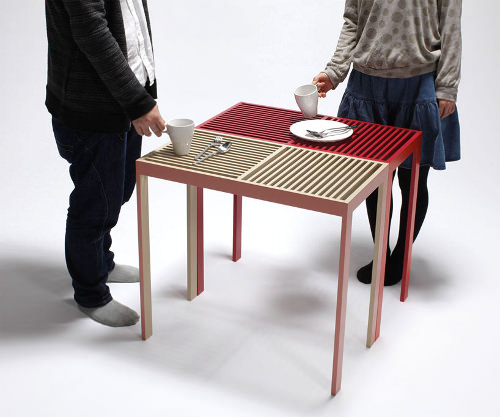 Projet étudiant Table Stack Slit par Hatsumi Hirano