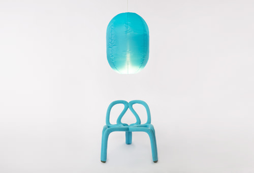 Inflating Lights, luminaires gonflables par Erik Stehmann