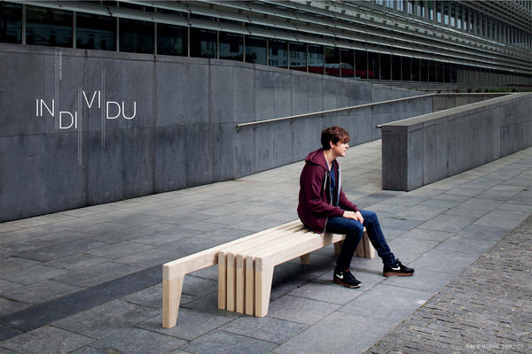 Individu le banc pour deux ou trois par Ruben Deriumaeker