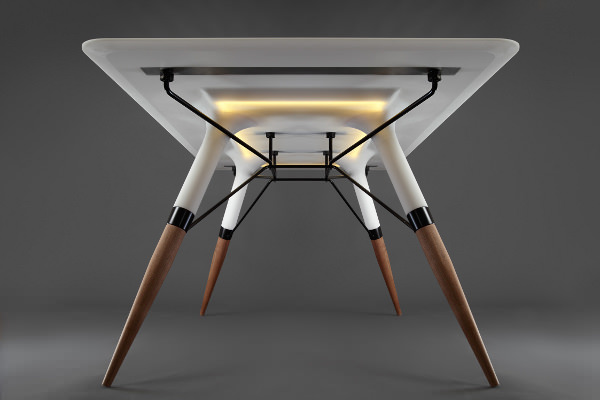 Table T le Corian lumineux par Irena Kilibarda