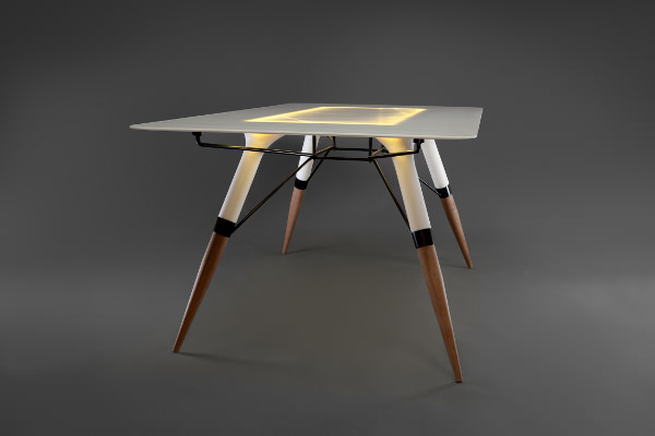 Table T le Corian lumineux par Irena Kilibarda