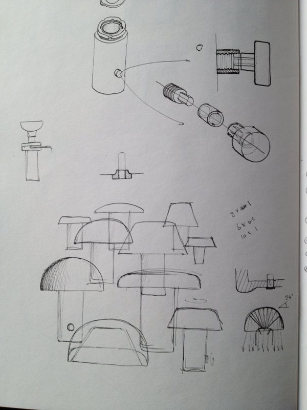 Rivet lampe à reflets cuivrés par David Irwin