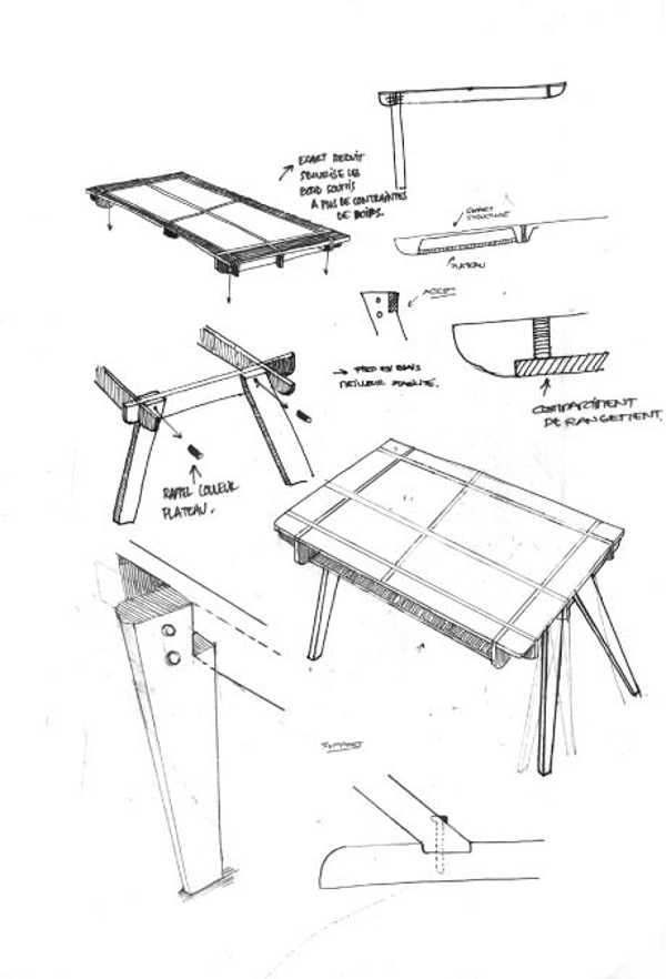 Timber la table à couler par Vincent Tarisien