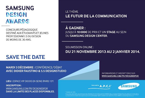 Lancement des Samsung Design Awards