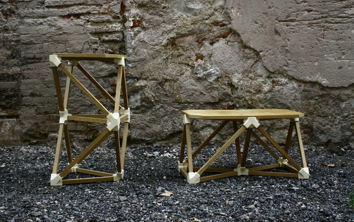 Projets Hedron et Octahedrons mobilier par Benjamin Migliore