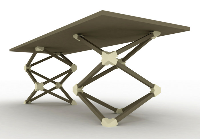 Projets Hedron et Octahedrons mobilier par Benjamin Migliore