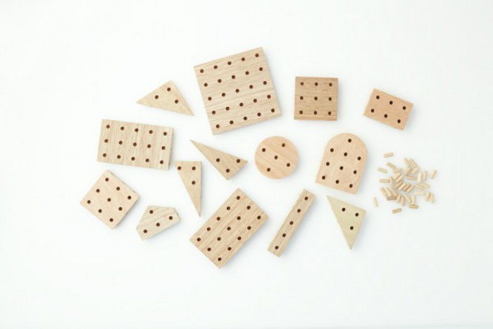 Dowel blocks le kit de construction pour enfant par Ichiro Design