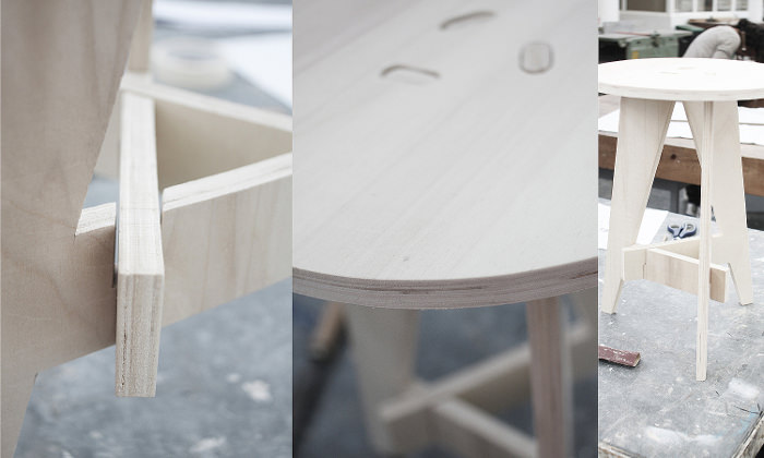 Puzzle Stool simplement tabouret par Karolina Tarkowska