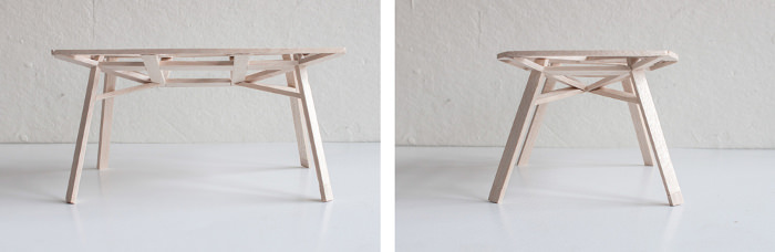 Hide la table tambour par Eva Fly