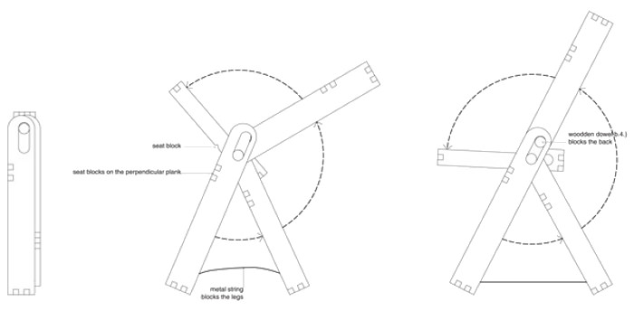 Folding chair par Pawel Kochanski