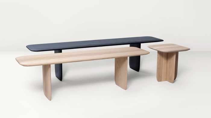 Collection Poise table et banc par Box Clever