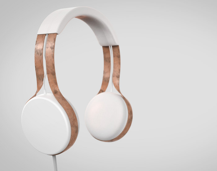 Cyprium le casque audio en cuivre par Dan Salisbury