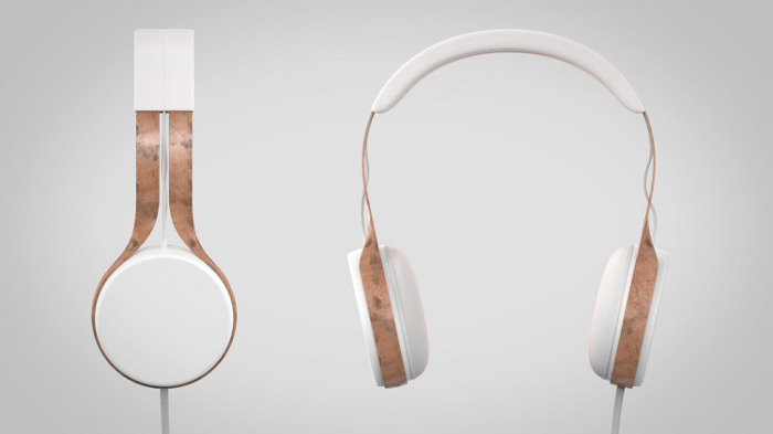 Cyprium le casque audio en cuivre par Dan Salisbury