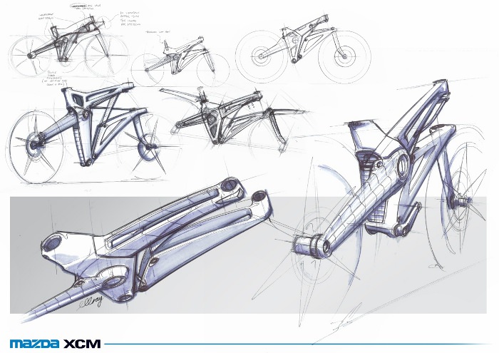 Mazda XCM cross country à fourche volante par Michael Gray