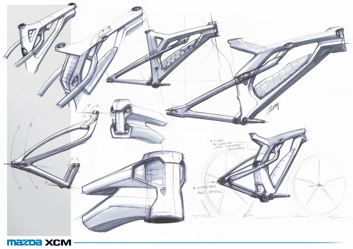Mazda XCM cross country à fourche volante par Michael Gray