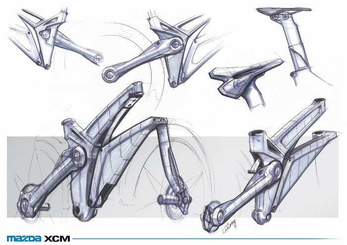 Mazda XCM cross country à fourche volante par Michael Gray