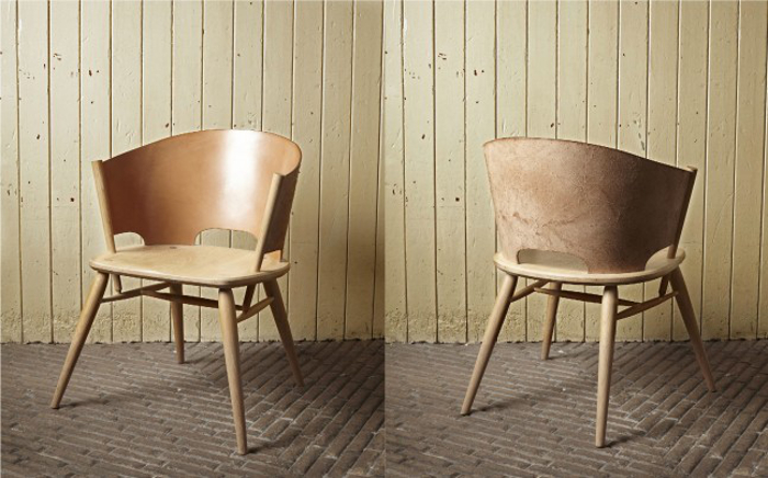 Hamylin Chair la chaise de cuir par Gareth Neal