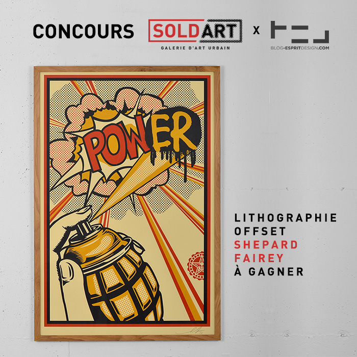 CONCOURS une lithographie de Shepard Fairey pour SoldArt à GAGNER