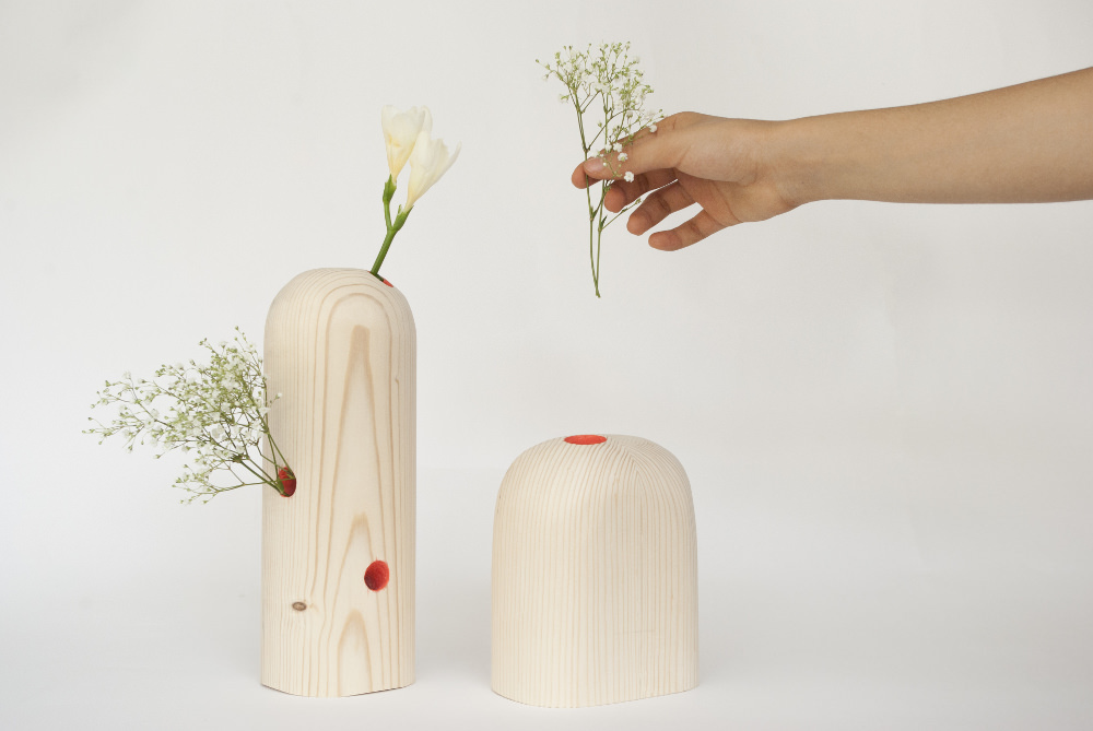 Projet étudiant : Trunk vase en bois par Solène Hérault