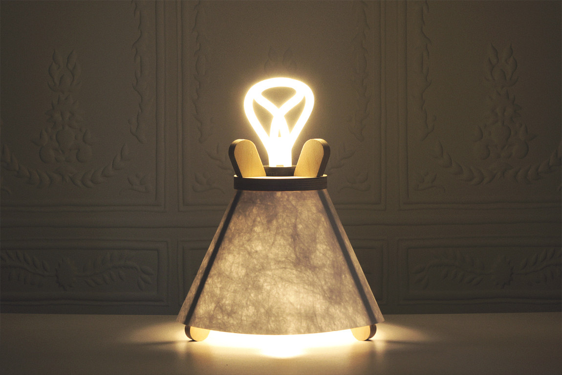 Crowdfunding : Lavu Lamp luminaire tipi par Tom Davies